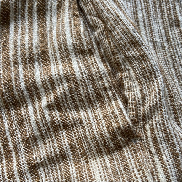 Free People Marta Yarn Stripe Dyed Trouser Pants-Brown/Ivory-8-Boho/Fringe Hem - Picture 6 of 7